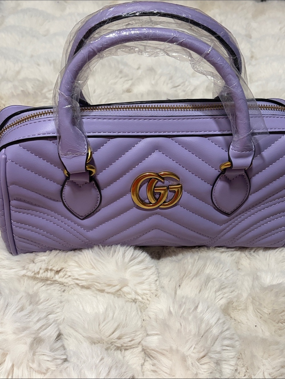 Chevron Quilted Top-Handle Satchel